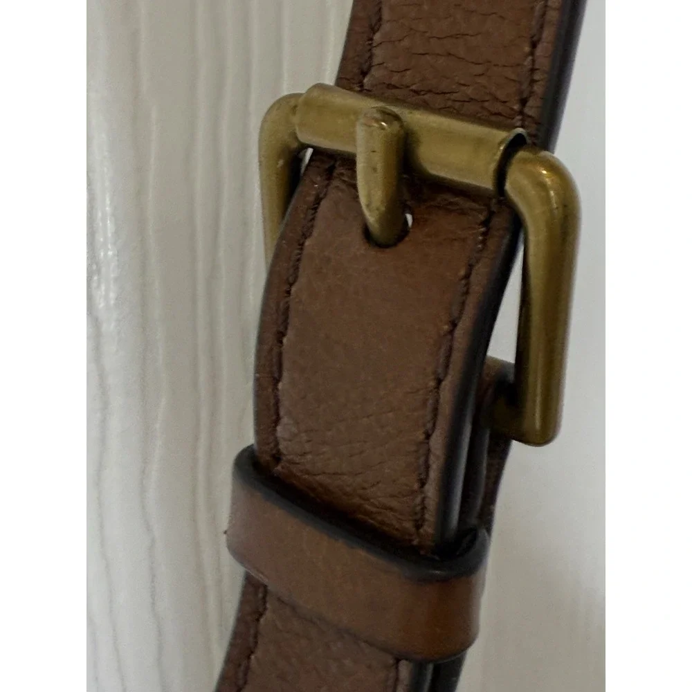 Fossil Long Live Vintage 1954 Blue And Gray Leather Flap Crossbody Bag Purse
